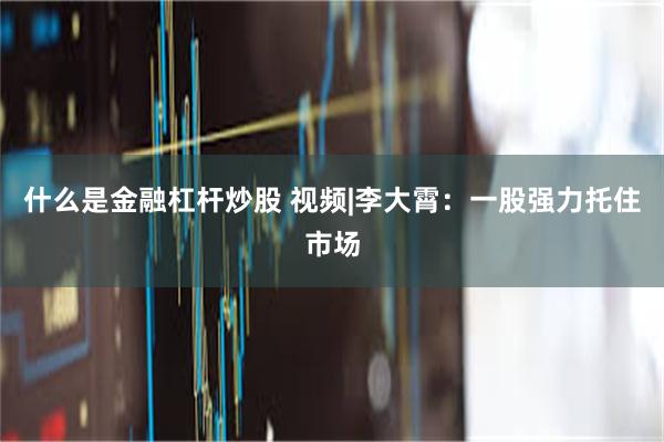 什么是金融杠杆炒股 视频|李大霄：一股强力托住市场