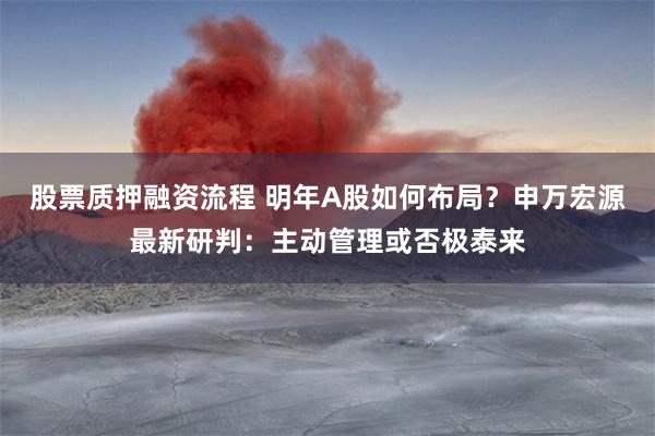 股票质押融资流程 明年A股如何布局？申万宏源最新研判：主动管理或否极泰来