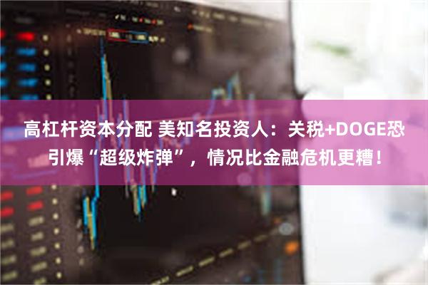 高杠杆资本分配 美知名投资人：关税+DOGE恐引爆“超级炸弹”，情况比金融危机更糟！