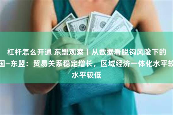 杠杆怎么开通 东盟观察丨从数据看脱钩风险下的中国—东盟：贸易关系稳定增长，区域经济一体化水平较低