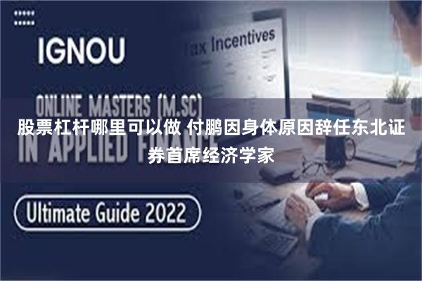 股票杠杆哪里可以做 付鹏因身体原因辞任东北证券首席经济学家