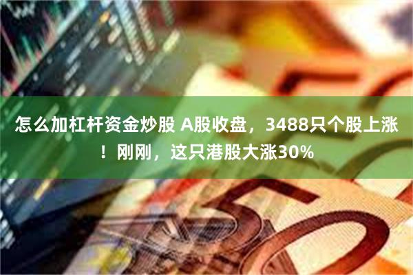 怎么加杠杆资金炒股 A股收盘，3488只个股上涨！刚刚，这只港股大涨30%