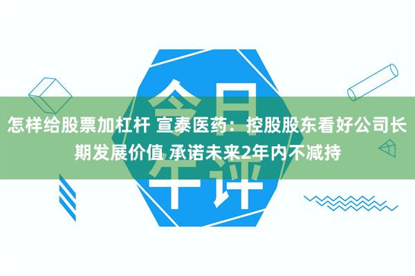 怎样给股票加杠杆 宣泰医药：控股股东看好公司长期发展价值 承诺未来2年内不减持