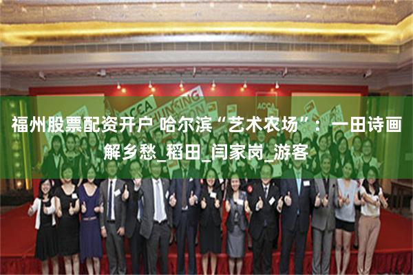 福州股票配资开户 哈尔滨“艺术农场”：一田诗画解乡愁_稻田_闫家岗_游客