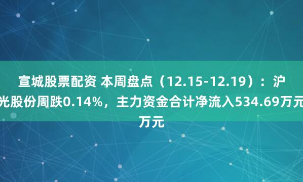 宣城股票配资 本周盘点（12.15-12.19）：沪光股份周跌0.14%，主力资金合计净流入534.69万元
